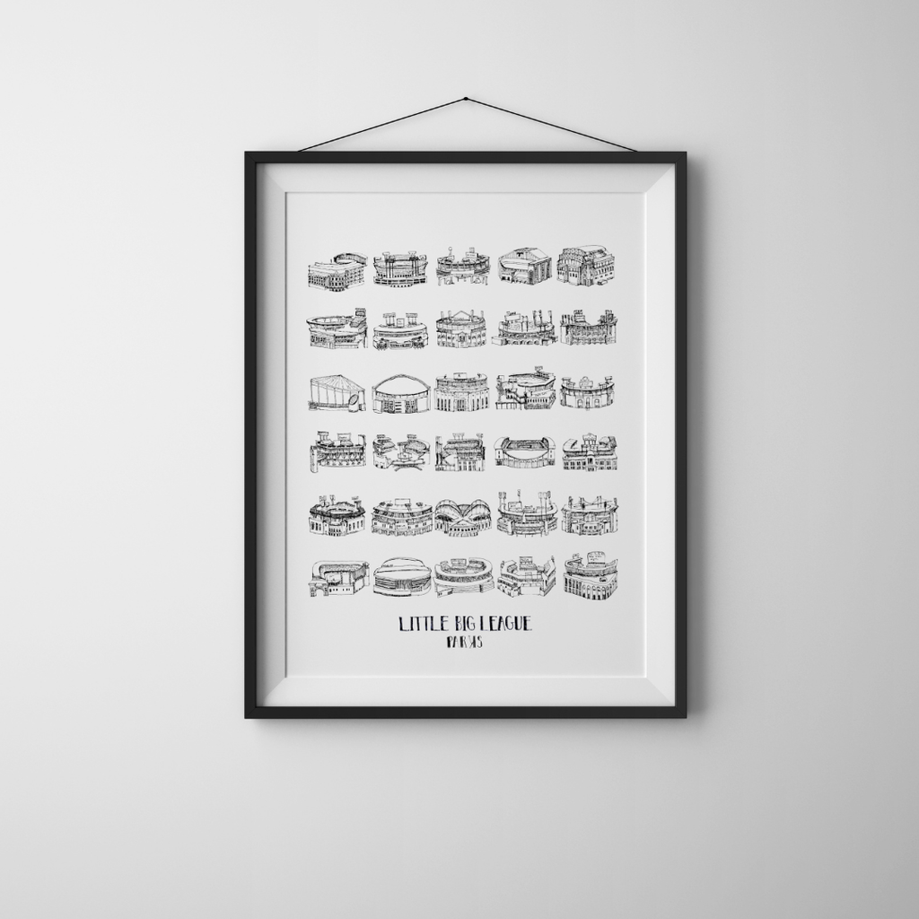 Little Big League Parks - 16 x 20" Signed Poster Print