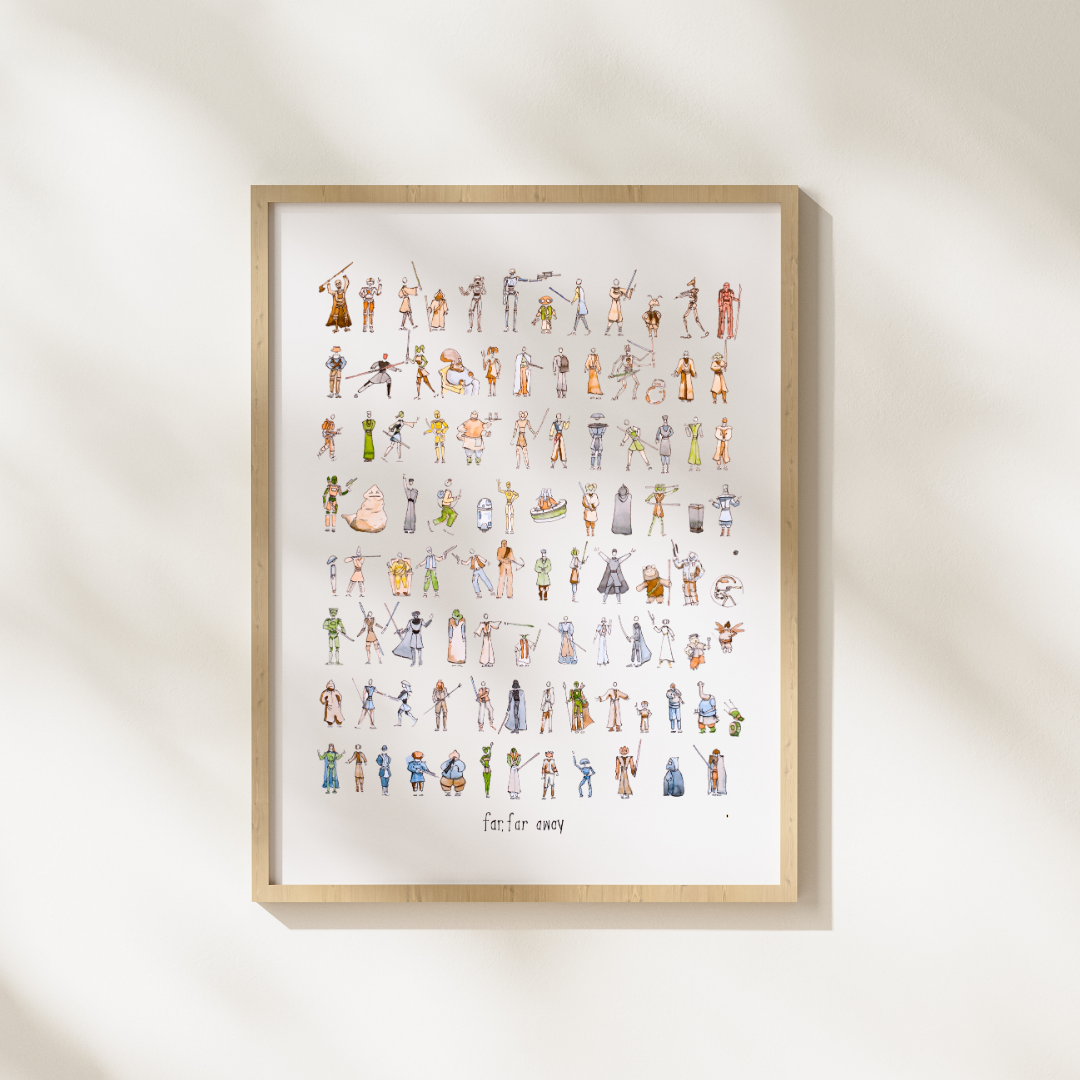 Far, Far, Away - Star Wars MiniFig - 11x14" Signed Print