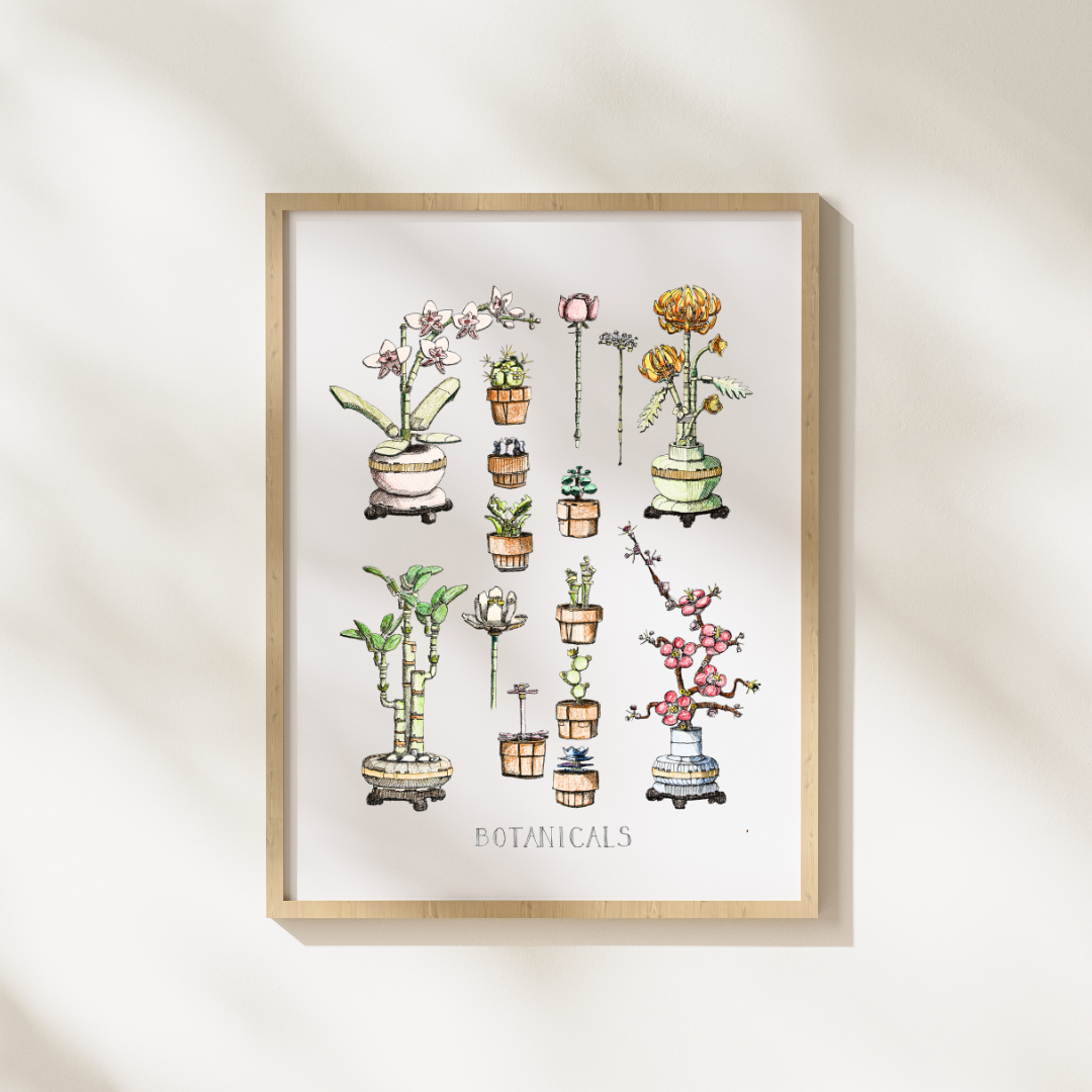 Lego Botanical Poster - Signed 16 x 20" Print