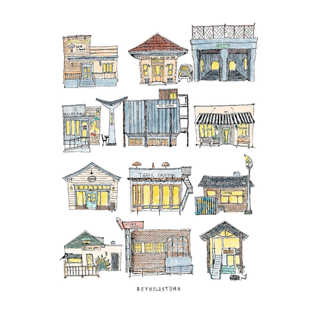 Reynoldstown in Color - 8x10" Signed Print