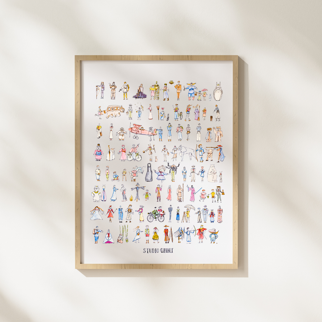 Studio Ghibli MiniFig - 11 x 14" Signed Print