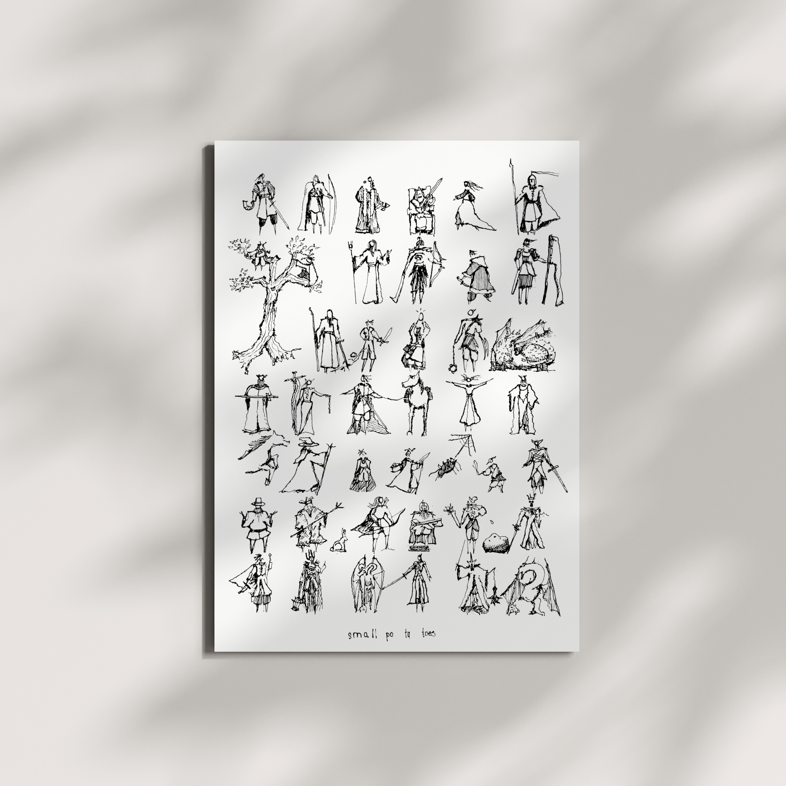 small po-ta-toes - Lord of the Rings MiniFig - Signed 8 x 10" Print