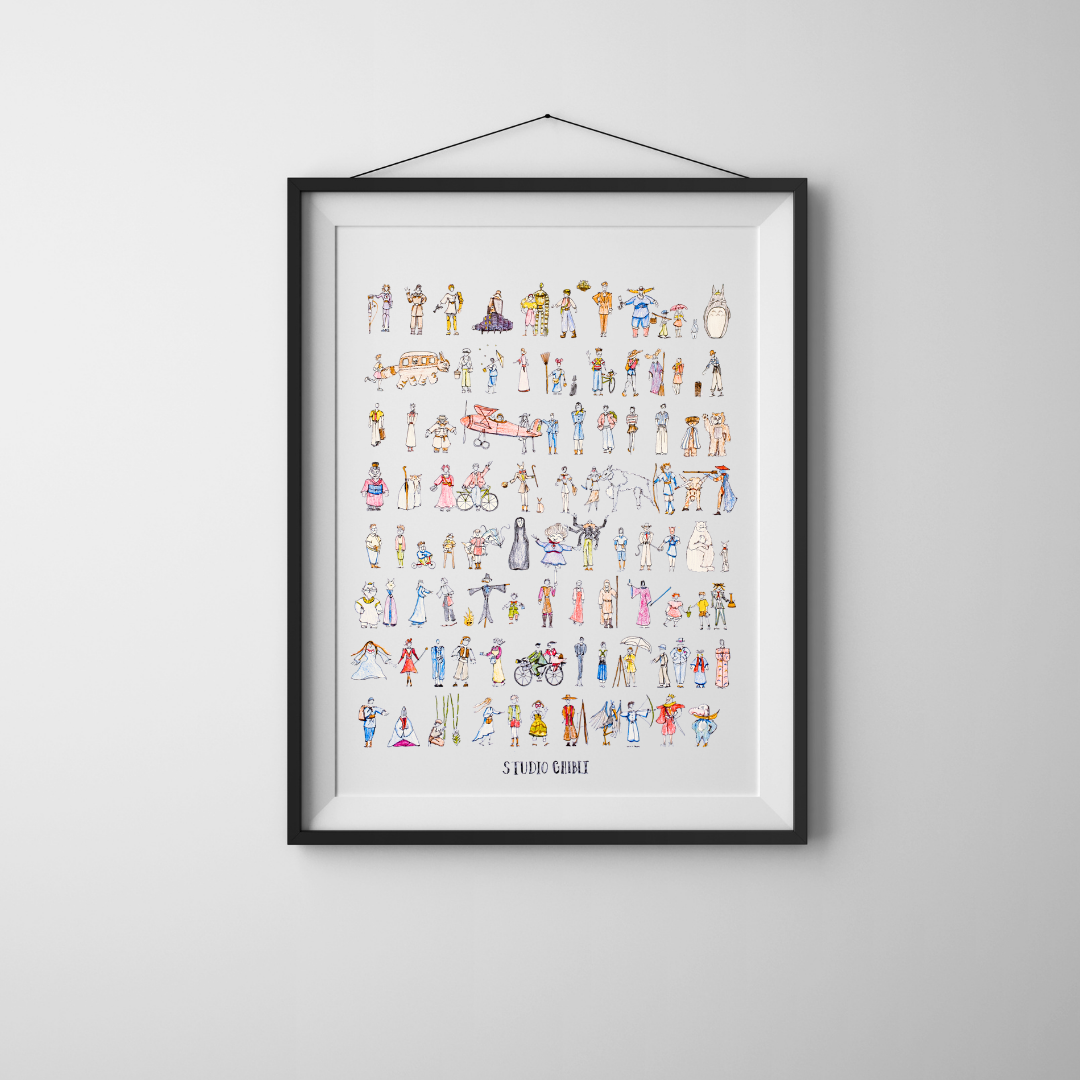 Studio Ghibli MiniFig - 11 x 14" Signed Print