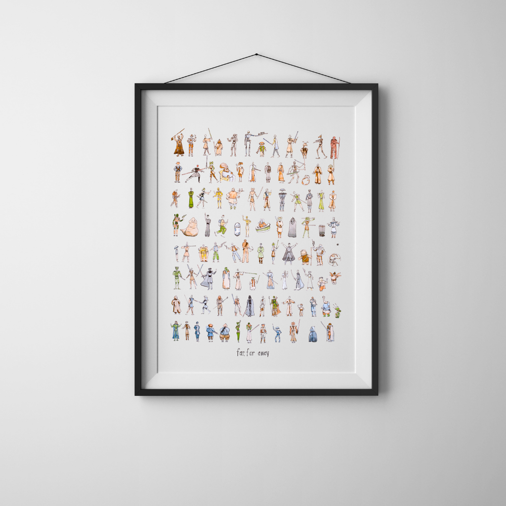 Far, Far, Away - Star Wars MiniFig - 11x14" Signed Print