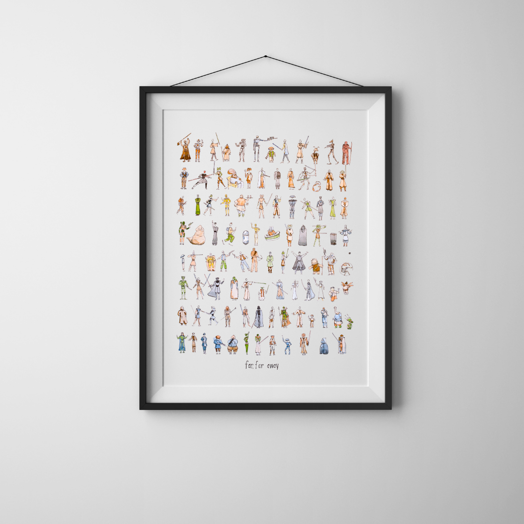 Far, Far, Away - Star Wars MiniFig - 11x14" Signed Print