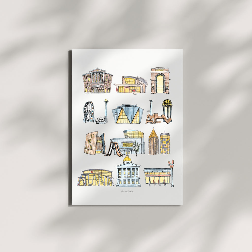 Downtown ATL in Color - 8x10" Signed Print