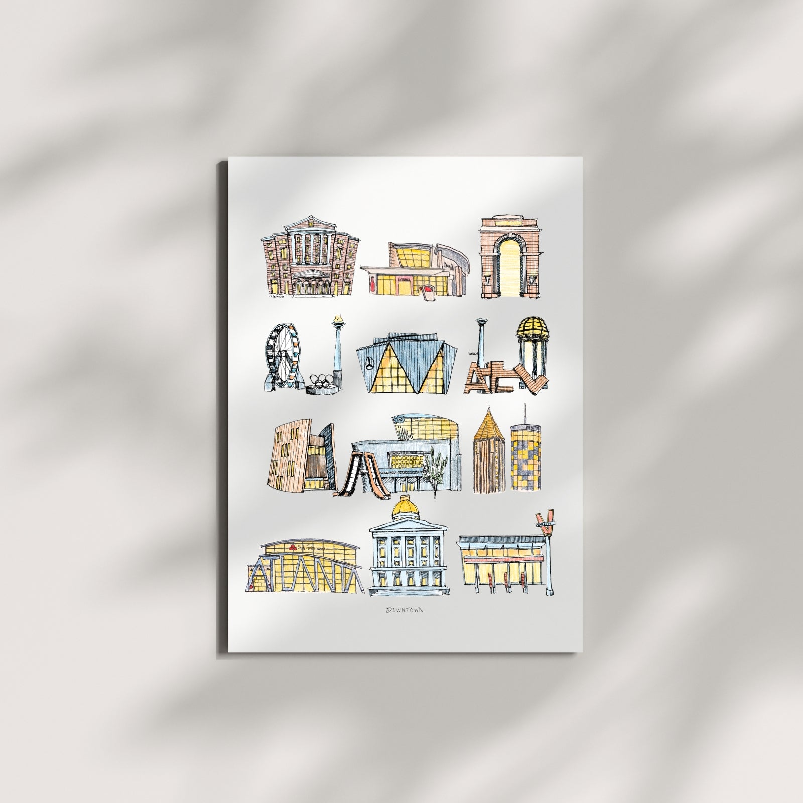 Downtown ATL in Color - 8x10" Signed Print