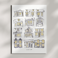 Diagon Alley w Lights On - 8x10" Print