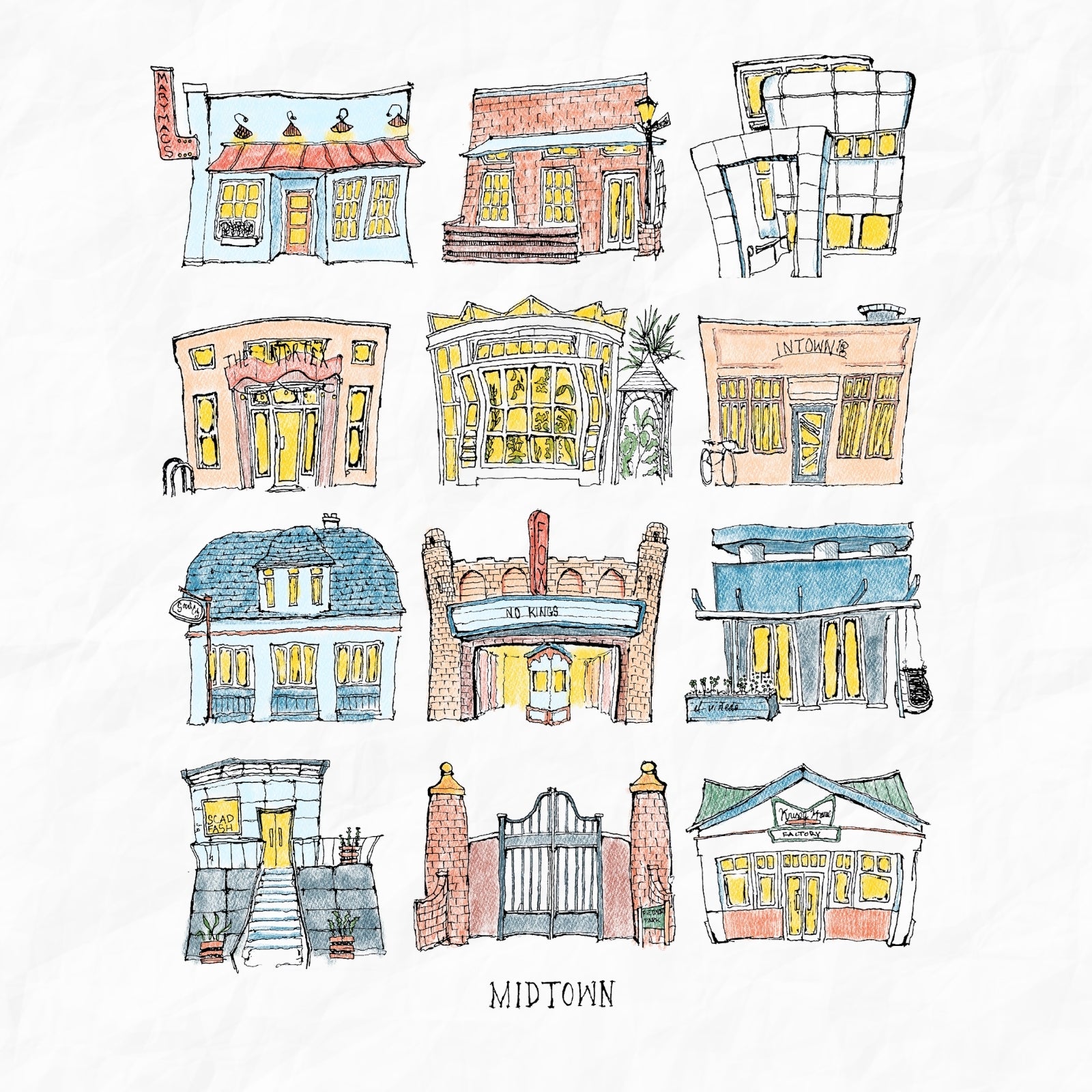 Midtown in Color - 8x10" Signed Print