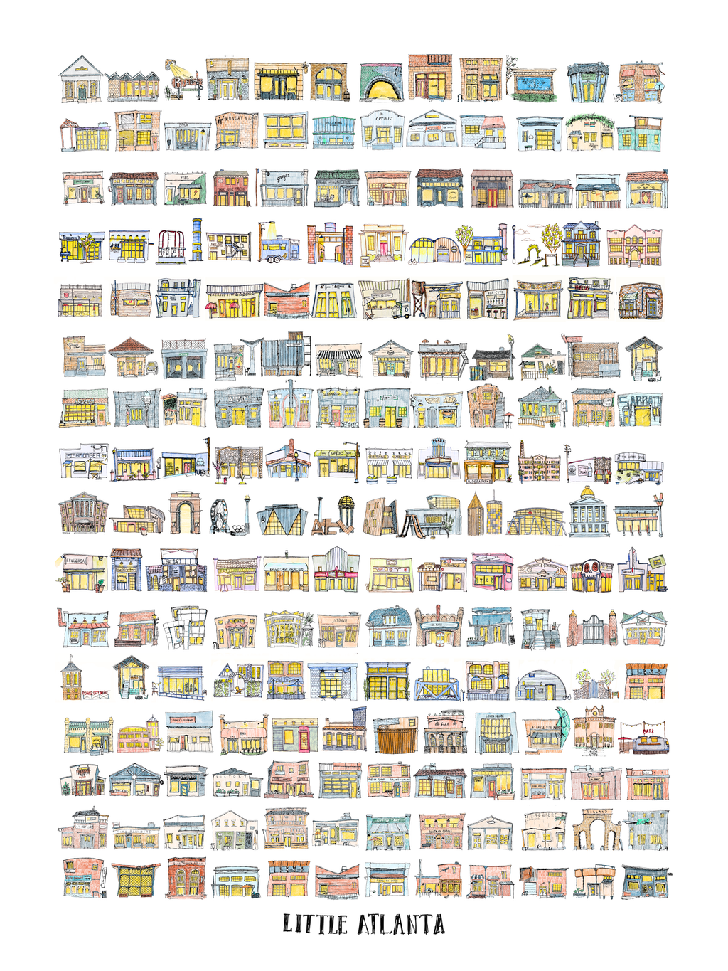 Big Little Atlanta - 36x48" Poster