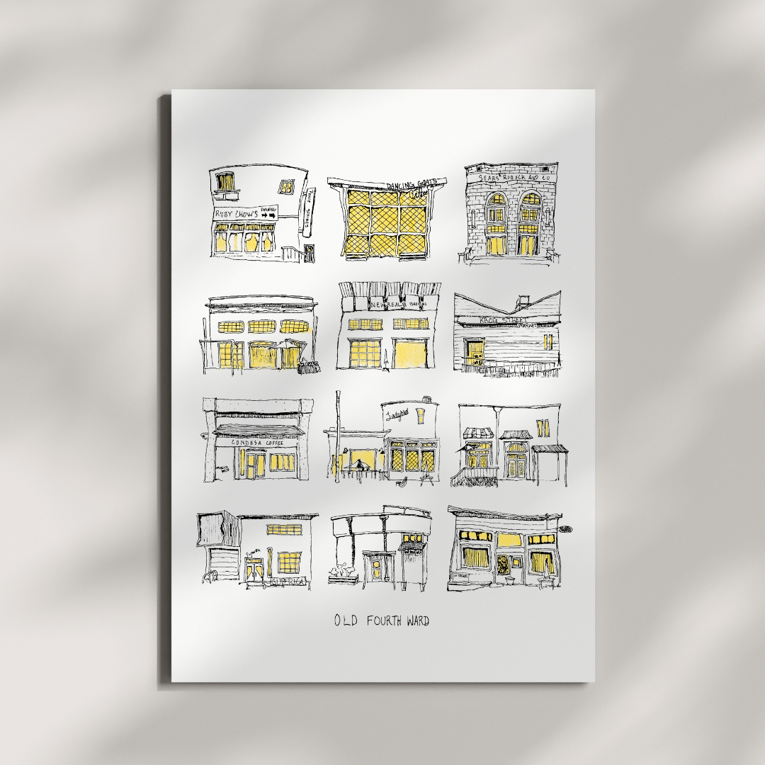 Old Fourth Ward - Lights On - 8x10" Signed  Print